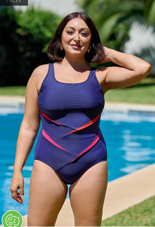 High scooped mastectomy swimsuit