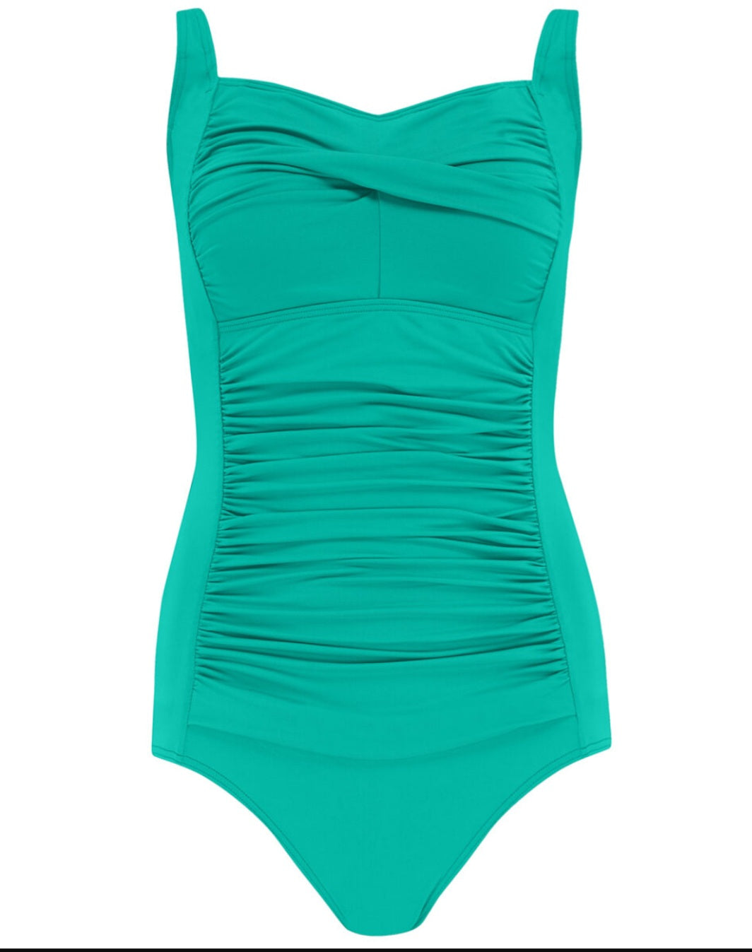 Green ruched swimsuit